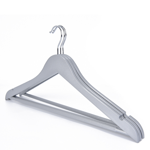 Silver louts wood wooden shirt hangers