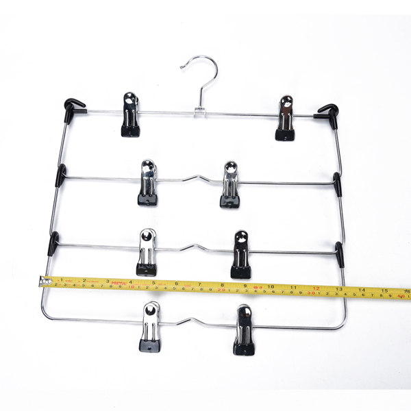 Multi-function chrome metal pants hangers wholesale 2