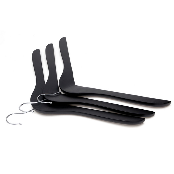 black wooden shirt hangers for clothes display